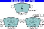 ATE set placute frana, frana disc ATE Ceramic 13.0470-7236.2 (13.0470-7236.2)