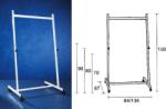 Smit Visual Supplies Stand metalic 140 cm latime, 150 cm inaltime, pe rotile, 3 pozitii fixe, SMIT (14013115)