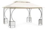 ModernHOME Kerti pavilon sátor 3x4m oldalfalak | 1701 3X4 BEIGE (1701 3X4 BEIGE)