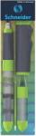 Schneider Stilouri Stilou SCHNEIDER Base Kid (tip A - incepator) - corp gri/verde cu decor (S-162821) - vexio