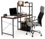 ModernHOME polcos Íróasztal - Sötétbarna-Fekete (PJJCT0002-303)