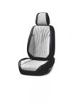  Univerzális autósüléshuzat-szett, első-hátsó, fekete és szürke ecobőr