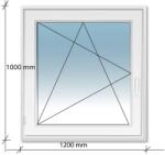 Decco 120x100 Bukó - Nyíló műanyag ablak Decco 71 profil 2 retegű üvegezés