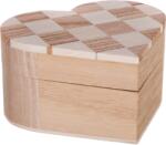 Home Decor Chess Szív Alakú Doboz 10, 7x10x6cm Natúr Fa