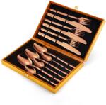 TRENDY S TRENDY'S rozsdamentes acél evőeszköz készlet, 12 részes, rózsaszín (TCM-26R)