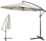  Nagy 3 m-es bézs összecsukható kerti napernyő billenthető tetővel