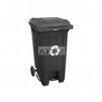 Merida Mobil hulladékgyűjtő, 120L, műanyag, lábpedálos, fedél nélkül