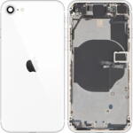 Apple Piese si componente Capac Baterie Apple iPhone SE (2022), Cu Carcasa Mijloc, Alb (Starlight), Swap (cap/ais/cu/al/sw) - pcone