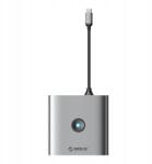 ORICO Adapter Hub 8in1 Usb-C adapter Hdmi 3X Usb-A 3.0 Usb-C 100W Pd (FAX3-8P-GY-EP-IP)