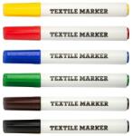 KOH-I-NOOR Marker Textil Gros, 6 Culori, Koh-I-Noor (KH-K3205-06)