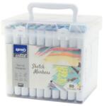 SPREE Set 80 Culori Marker, 2 Capete, 3 mm + 6 mm, Sketch (KH-SP58171)