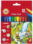 KOH-I-NOOR Markere Scolare Colectia Bees, 12 Culori (KH-K1002-12)