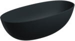 Omnires Shell M+ cada freestanding 175x78 cm ovala negru SHELL175WWBLV (SHELL175WWBLV) - sanoterm
