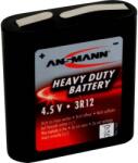 ANSMANN 4, 5V-os laposelem, cink-szén, 1700 mAh, Ansmann 3R12, 3LR12, 1203, V4912, MN1203, 312G, LR12, 4, 5 V Block (5013091) (5013091)