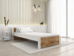  IKAROS ágy 90 x 200 cm, artisan tölgy/fehér Ágyrács: Lamellás ágyrács, Matrac: Deluxe 10 cm matrac