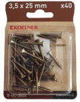 KOELNER 3.5x25 mm-es faforgácslapcsavar 40db/bliszter (B-UC-3525) (51631)