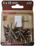 KOELNER 5x25 mm-es faforgácslapcsavar 22db/bliszter (B-UC-5025) (51646)