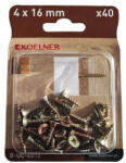 KOELNER 4x16 mm-es faforgácslapcsavar 40db/bliszter (B-UC-4016) (51636)