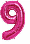  Óriás szám fólia lufi - 9 - Rózsaszín - Pink
