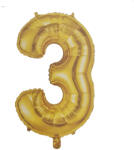  Óriás szám fólia lufi - 3 - Arany