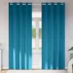 vidaXL Завеси за затъмняване с пръстени 2 бр. Тюркоаз 245 x 140 см (4107421)