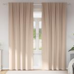 vidaXL Завеси за затъмняване с пръстени 2 бр. Таупе 260 x 140 см (4107442)