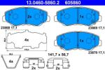 ATE set placute frana, frana disc ATE 13.0460-5860.2 (13.0460-5860.2)