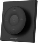 Mi-Light K2B dimmer+CCT fali távirányító, fekete, tekerőgombos, elemes, 86x86 mm (FUTK2B)