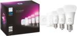Philips RGB LED 3 db-os izzó csomag, Wi-Fi, Bluetooth, Zigbee, A60, E27, 9W (75W), 806-1100 lm, fehér és színes fény + Hue Bridge konzol + kapcsoló