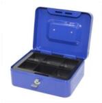 BLUERING fém pénzkazetta, 6 rekeszes, kék (PNZK3)