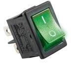 Somogyi Elektronic világítós billenőkapcsoló, 250V, 2ák, zöld (STV 06)