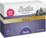 Smilla 12x85g Smilla Deluxe falatok szószban borjú & sárgarépa nedves macskatáp