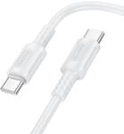 BOROFONE Cablu Date si Incarcare USB-C - USB-C Borofone BX111 Feliz, 60W, 1m, Alb - evomag