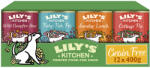 Lily's Kitchen 400g Lily's Kitchen gabonamentes menü kutyáknak nedves kutyatáp - Vegyes csomag (4 fajta) - zooplus - 25 190 Ft