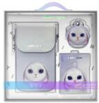 Nimmy Nagyszemű Állatka 2.0 Nyúl 3 az 1-ben Telefontáska + Pénztárca + Tracker Tok - Lila