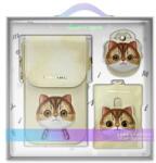 Nimmy Nagyszemű Kisállat 2.0 Macska 3-az-1-ben Készlet: Telefontáska + Pénztárca + Nyomkövető Tok - Bézs