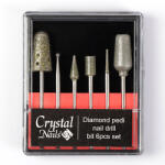 Crystalnails Crystal Nails Pedikűr gyémánt frézer fej - Hat darabos készlet