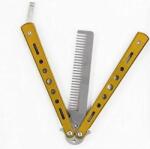  Gyakorló pillangókés pillangó fésű kés - arany színű