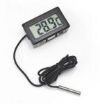  Beépíthető digitális hőmérő LCD kijelzővel - fekete