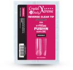 Crystalnails Crystal Nails Xtreme Square Reverse Clear Tip Crystal Nails Xtreme Fusion AcrylGel-hez - 120 db