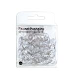  Térképtű, gömbfejű, 50 db, átlátszó (VVBPI0428H) - iroda24