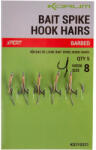 Korum Bait Spike Hook Hairs Barbed 8 Füles, Szakállas Csalitüskés Horog 5db (K0310321)