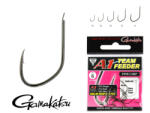 Gamakatsu A1 Team Feeder Fine Feeder Fekete 16 15db/csomag Lapkás Szakállas Feeder horog (185076-016)