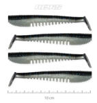 Nevis Impulse Shad 10cm 6, 92gr 4db/cs Fekete-Ezüst Plasztik csali (9721-141)