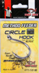 TOPMIX Method Feeder Circle 10 Füles, Szakáll Nélküli Pontyozó Horog 10db (TM830)