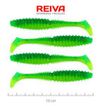 Reiva Zander Power Shad 10cm 7, 05gr 4db/cs (Zöld Flitter) Plasztik csali (9901-143)