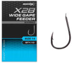 Matrix X2B Wide Gape Feeder 14 Barbed Füles, Szakallás Horog 10db (GHK205)