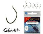 Gamakatsu G-Carp super snag Fekete 6 10db/csomag Füles Szakállas Feeder horog (146831-006)