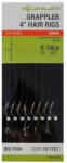 Korum Grappler Hair Rigs 10cm 10 Szakálas Füles Monofil Előkött Horog (K0310155)