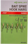 Korum Bait Spike Hook Hairs Barbed 10 Füles, Szakállas Csalitüskés Horog 5db (K0310322)